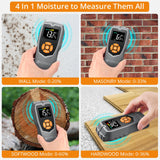 Neoteck Pinless Moisture Meter Non-Destructive Wood Moisture Meter Wood Moisture Detector with LCD Display Sound Alarm for Walls, Drywall, Wood, Neoteck