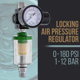 TCP Global Brand HVLP Spray Gun Set - 3 Sprayguns with Cups, Air Regulator & Maintenance Kit for All Auto Paint, Primer, Topcoat & Touch-Up, One Year TCP Global