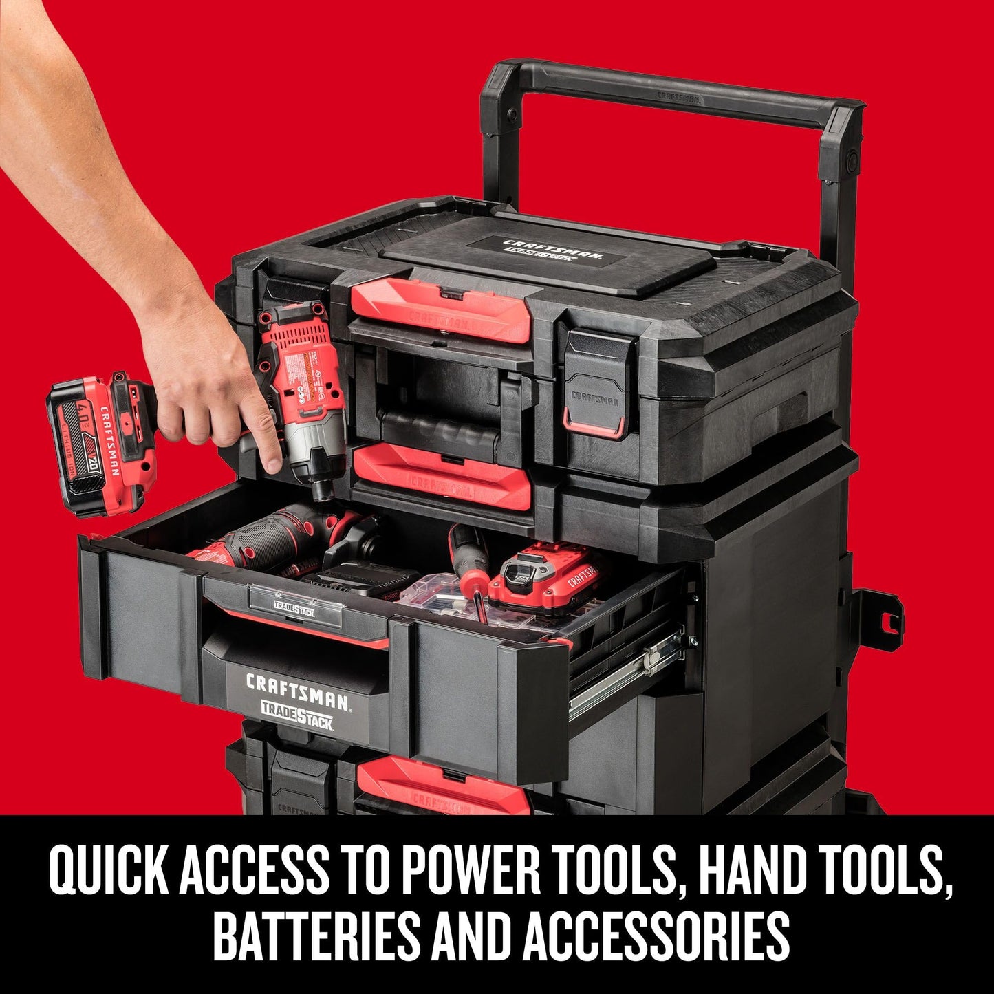 CRAFTSMAN TRADESTACK Tool Box, Tool Organizer, Drawer Unit (CMST21404) - WoodArtSupply