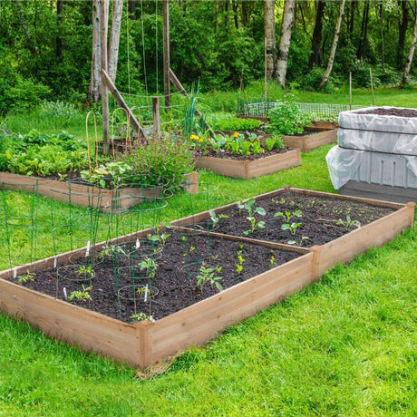 Yaheetech 8×4ft Wooden Horticulture Raised Garden Bed Divisible Elevated Planting Planter Box for Flowers/Vegetables/Herbs in Backyard/Patio Outdoor, Yaheetech