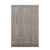LZ LEISURE ZONE 3 Doors Wardrobe Armoire Closet, Large Freestanding Armoire Wardrobe Cabinet with 2 Drawers, Bedroom Wardrobe Clothes Storage Cabinet LZ LEISURE ZONE