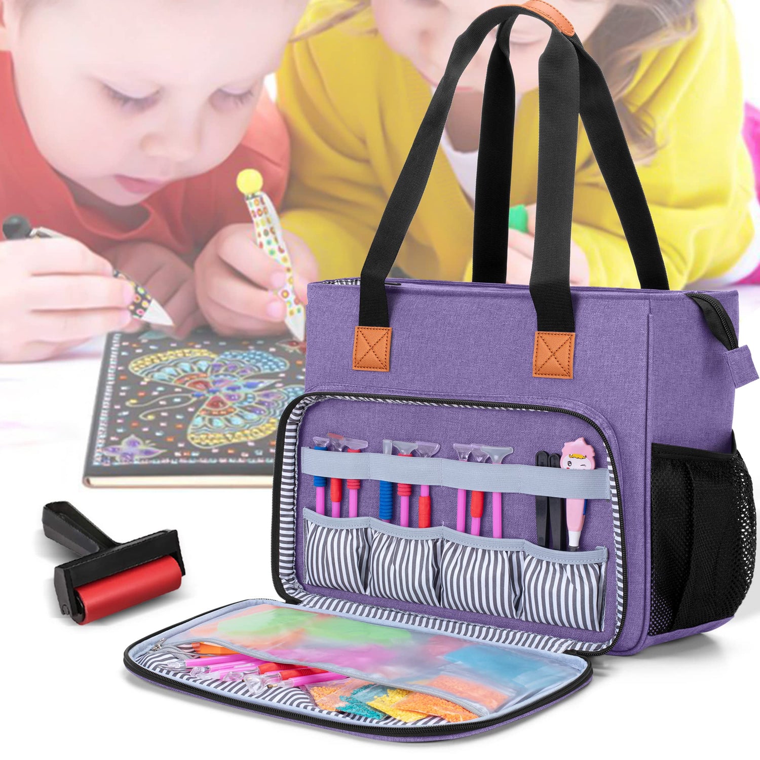 LUXJA Carrying Case for A4 Light Pad and Diamond Painting Accessories, Storage Bag for Diamond Painting Tools and Light Box (Fits for A4 Light Pad), LUXJA