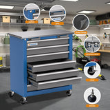 LARBANKE 7-Drawer Rolling Tool Chest with Key Locking System,Tool Chest with 360° Lockable Wheels and Four Padded Feet,can be Formed into a Large LARBANKE