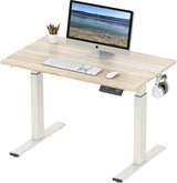 SHW Memory Preset Electric Height Adjustable Standing Desk, 40 x 24 Inches, Maple SHW