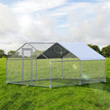 Chicken Coop Large Metal Chicken House Chicken Pen Outdoor for More Than Chickens Poultry Cage with Waterproof Cover for Rabbits Duck Walk-in Chicken CHIKENCOOP