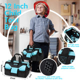 SHALL 26-Piece Kids Size Tool Set, Real Tools Kit for Kids with 12" Tool Bag, Safety Certified Children Learning Tool Set with Hand Tools for Boys & SHALL