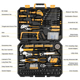 DEKOPRO 198 Piece Home Repair Tool Kit, Wrench Plastic Toolbox with General Household Hand Tool Set DEKOPRO