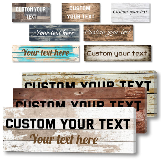 LZIMU Personalized Quotes Sign Wall Decor Custom Canvas Sign with Your Text Customized Gift for Rustic Kitchen Farmhouse Decor Framed (4"x16") - WoodArtSupply