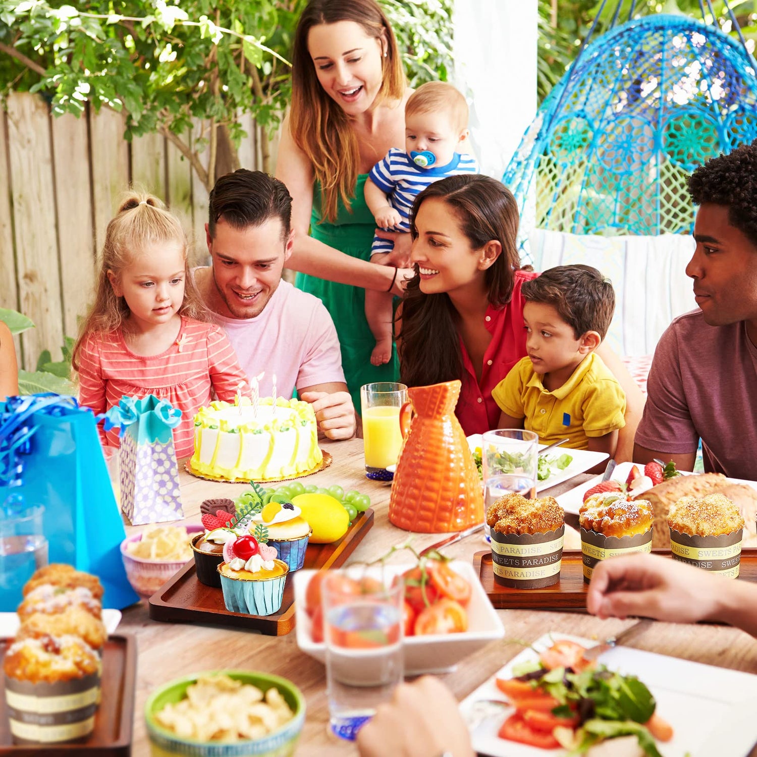20 Pack Solid Wood Serving Trays Acacia Wooden Server Platter Rectangular Charcuterie Boards with Grooved Handle for Home Room Coffee Cheese Skylety