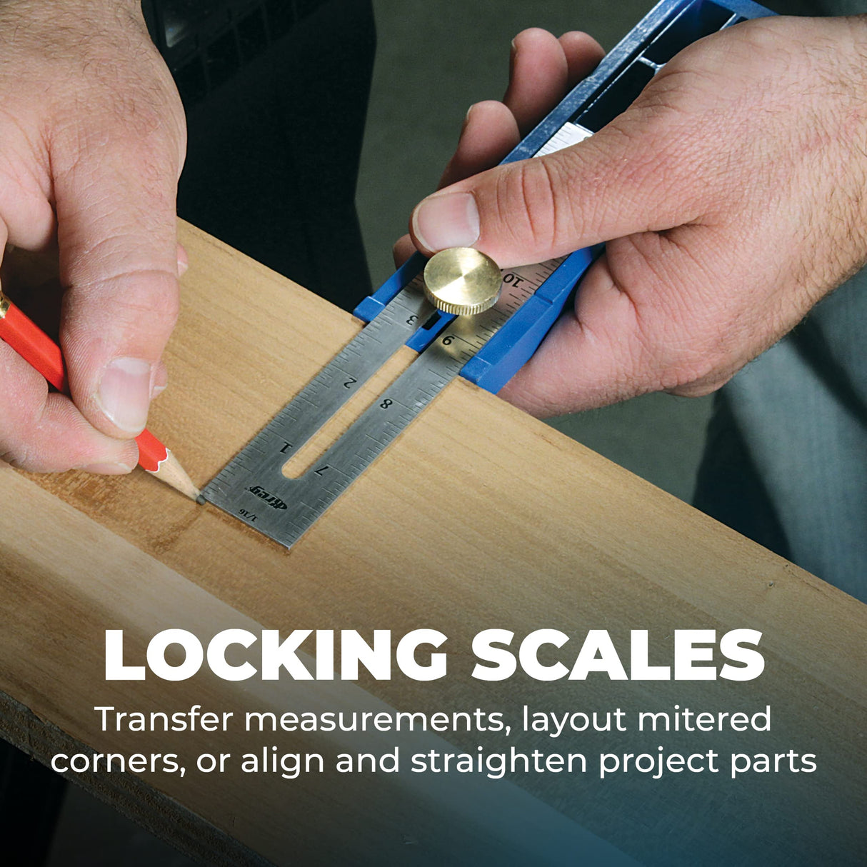 Kreg KMA2900 Multi-Mark Multi-Purpose Marking & Measuring Tool, Alloy Steel - Measuring Tools for Woodworking - Measurement Tool - Carpentry Tools & KREG