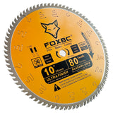 FOXBC 10-Inch Table Saw Blade, 80-Tooth, Ultra Finish Wood Cutting, 5/8-Inch Arbor FOXBC
