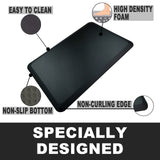 HEALEG 1" Extra Thick Anti Fatigue Floor Mat,Kitchen Mat, Standing Desk Mat – Comfort at Home, Office, Garage - Advanced PU Foam - NOT PVC!!! (Black, HEALEG