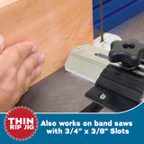 Thin Rip Jig Table Saw Jig for Making Repetitive Narrow Strip Cuts on Table Saws with 3/4" x 3/8" Miter Slots • Also Works with Many Router Tables Peachtree Woodworking Supply