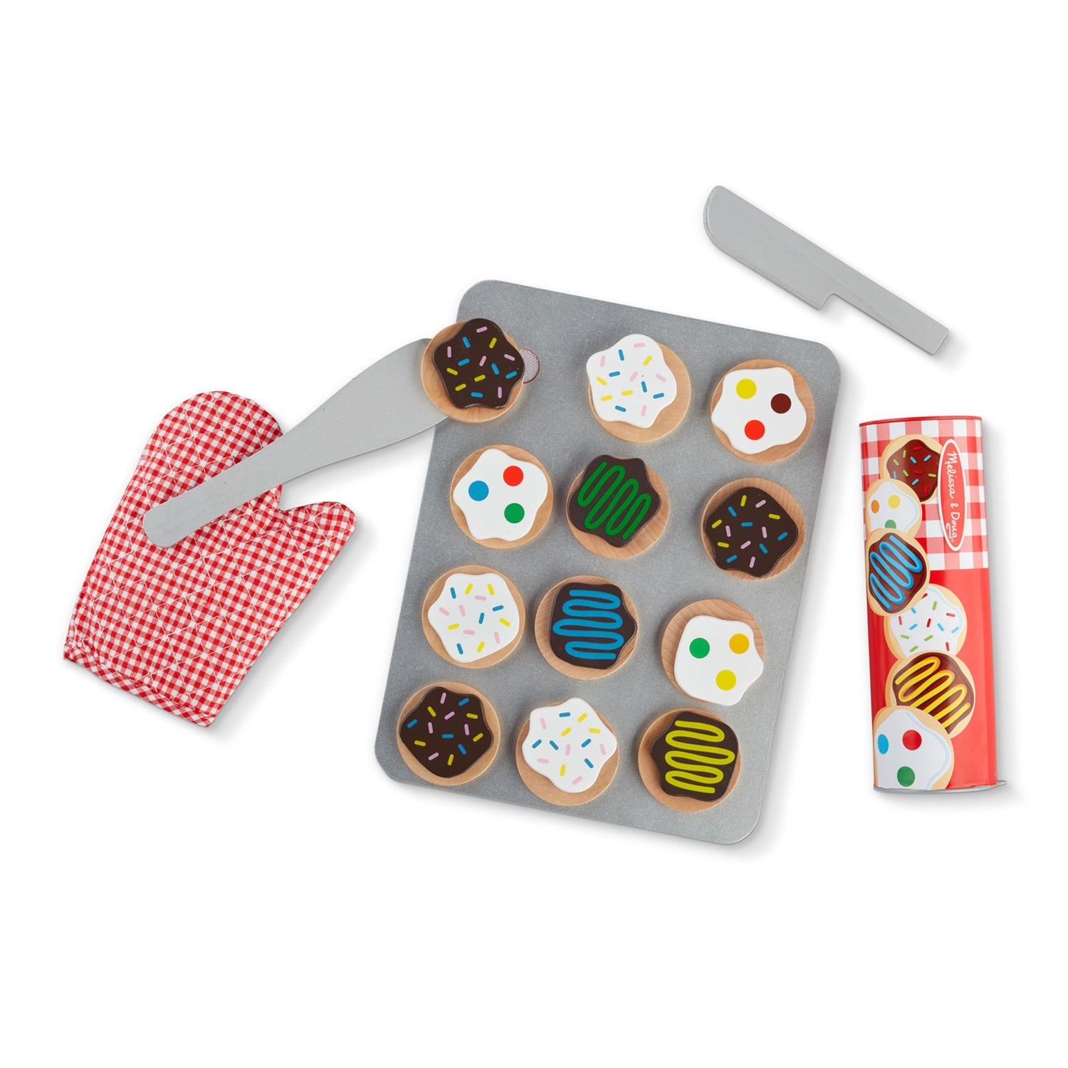 Melissa & Doug Slice and Bake Wooden Cookie Play Food Set - Pretend Cookies And Baking Sheet, Wooden Play Food Set, Toy Baking Set For Kids Ages 3+ Melissa & Doug