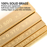 Brass Setup Blocks Height Gauge Set - Set of 5 Accurate Table Saw Accessories for Woodworkers - Bars Include Laser Engraved Size Markings LOSTRONAUT