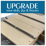 18” Precision Steel Miter Bar Rail Runner with Adjustable Spring Loaded Plungers For DIY Table Saw Crosscut Sleds, Jigs and Fixtures to Slide in 3/4 Peachtree Woodworking Supply