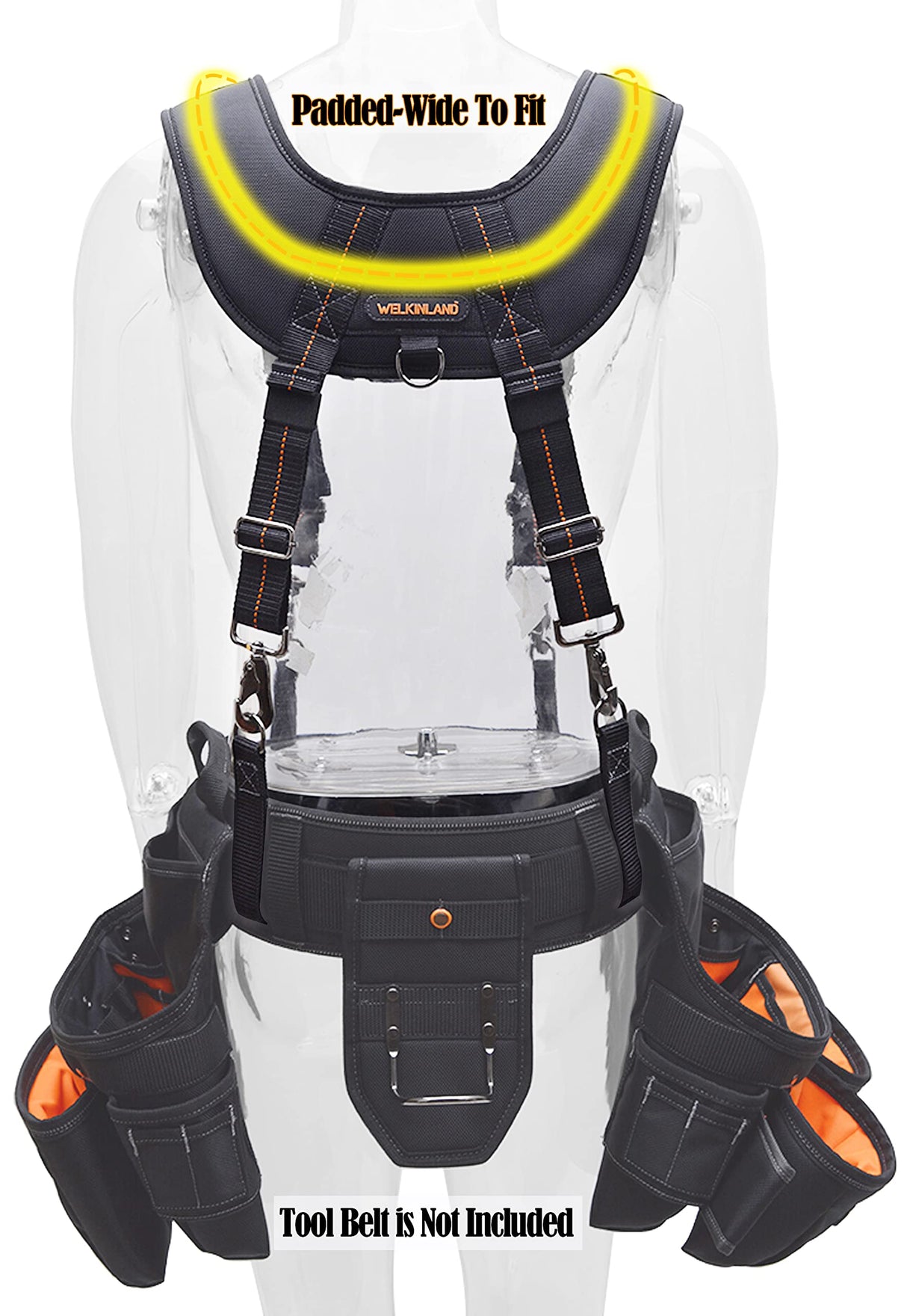 Tool belt suspenders, Tool bag suspenders, Bag suspenders, Nail bag suspenders, Tool bag suspenders carpenter, Construction suspenders for men, Tool WELKINLAND