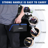 WORKPRO 10" Wide Mouth Utility Tool Bag with Zipper, Heavy Duty Tool Storage Bag, Multipurpose Zipper Tool Pouch Tote Bag for Organizer 3-pack WORKPRO