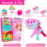 Officygnet Play Purse for Little Girls, Princess Pretend Play Girls Toys for 3 4 5 6 7 8 Year Old, Toddler Purse with Accessories, Kids Toy Purse Officygnet