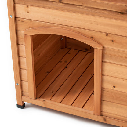 TAKUKA Outdoor Wooden Dog House for Small Medium Large Sized Dogs，Extra Waterproof Durable Dog Kennel with Wooden Floor for Garden Backyard Farm (34" - WoodArtSupply