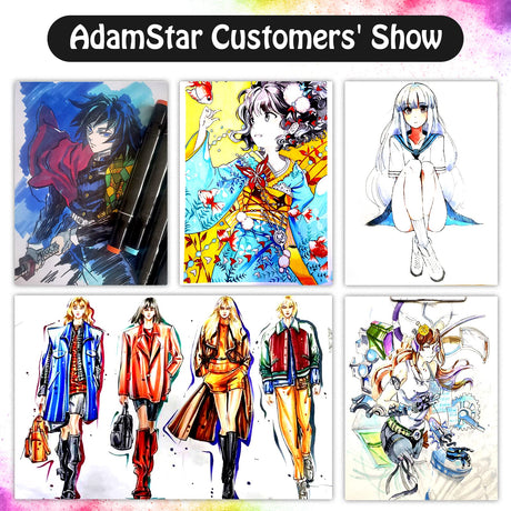 AdamStar Alcohol Markers,80 Colors Dual Tip Art Markers for Kids & Adult Coloring Sketching Drawing Markers for Artists Paint Markers Pen with Carry AdamStar