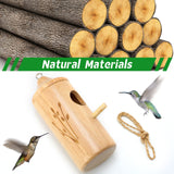 6 Pcs Humming Bird House for Outside Hanging Natural Wooden Hummingbird Nest Swinging Humming Bird Nest with Hemp Ropes for Garden Outdoor Window Qunclay