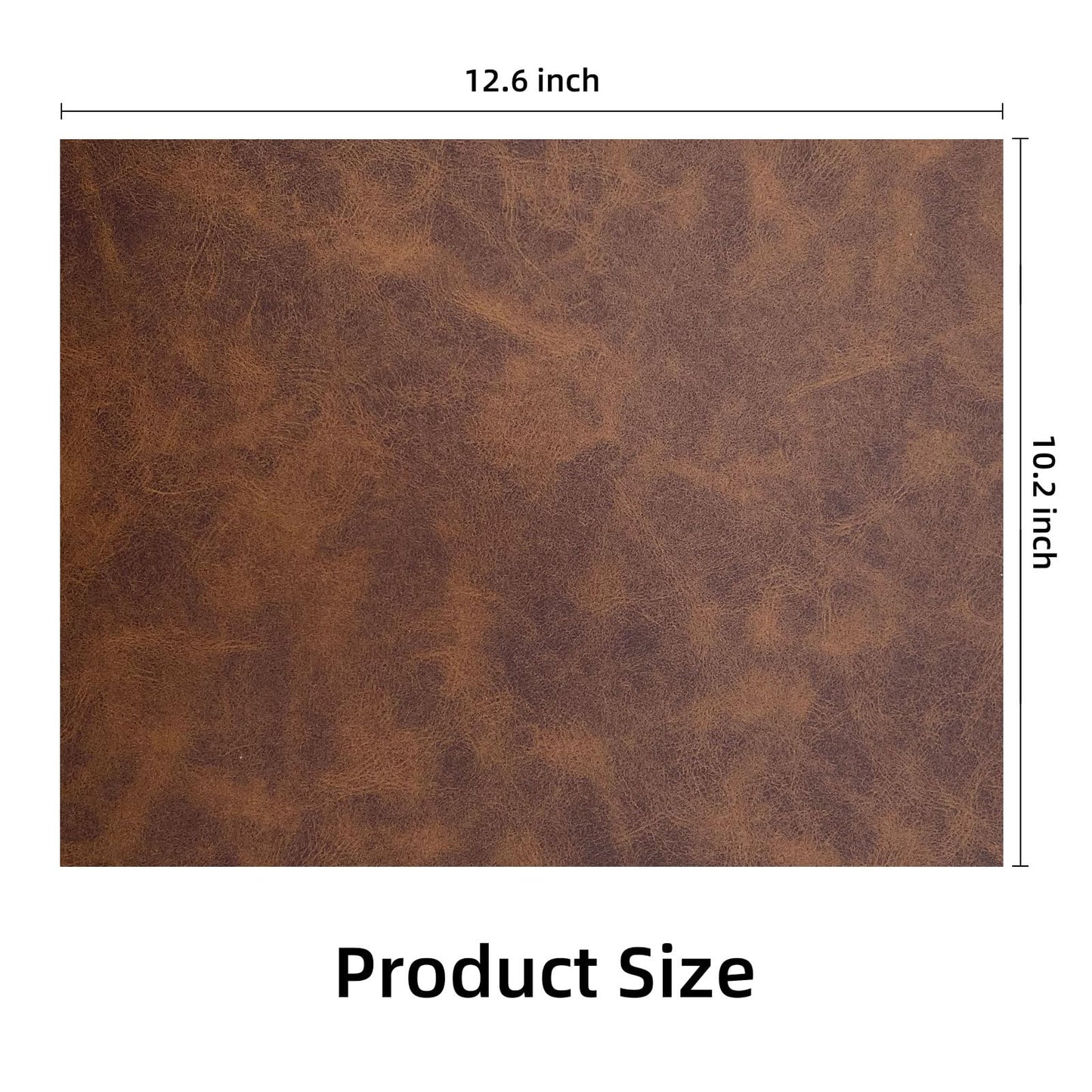 5 Large Pieces Laser Engraving Leatherette Patches,Heat Press Faux Leather Sheets,Blank Chestnut Brown Leather Patches with Adhesive Iron-on for Cut - WoodArtSupply