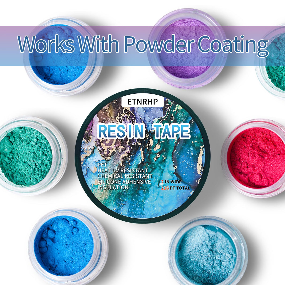 ETNRHP Resin Tape Epoxy Tape for Epoxy Resin Molding Thermal Silicone High Temperature UV Resistance Tape Easy Peeling Mold Release for Epoxy Resin ETNRHP