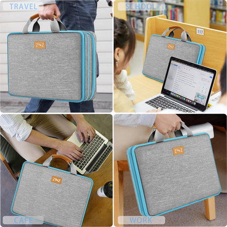 ZINZ Slim and Expandable Laptop Sleeve 15 15.6 16 Inch Case Bag for 15"-16" Notebooks Water-Resistant Handbag Multipurpose Computer Accessories ZINZ