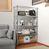MZG Steel Heavy Duty 5-Tier Utility Shelving Unit Steel Organizer Wire Rack for Home,Kitchen,Office,Chrome (14" D x 24" W x 63" H) M MZG