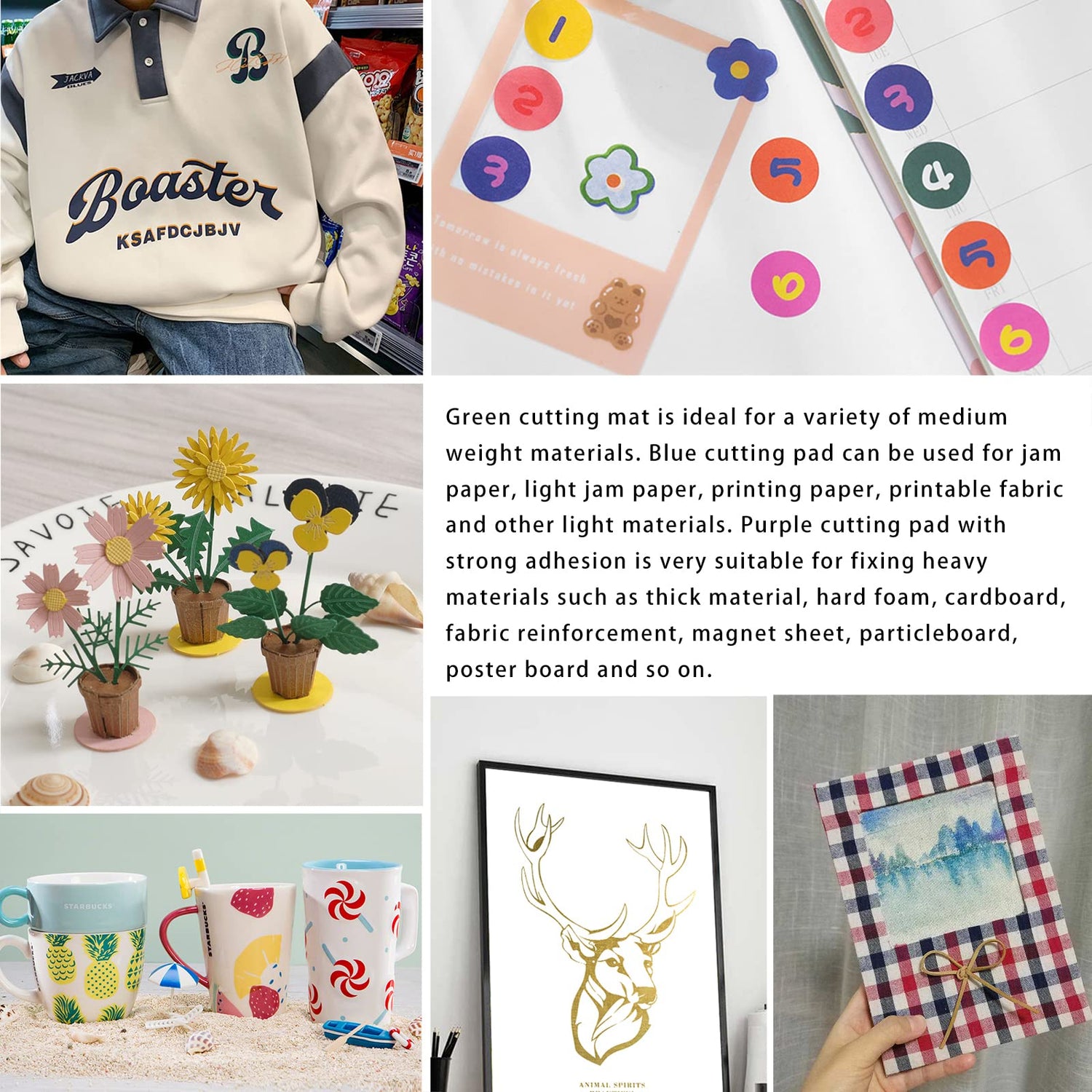 Gwybkq Cutting Mat for Cricut Explore One/Air/Air 2/Maker 5 Pack 12x24 (Standard,Light,Strong) Adhesive Sticky Grip Non-Slip Durable Variety Cutting Gwybkq