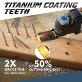 KELIN 16pcs Titanium Oscillating Tool Blades, Universal Multitool Blades for Metal Wood Cutting, Oscillating Saw Blade for Metal Hard Material, Multi KELIN