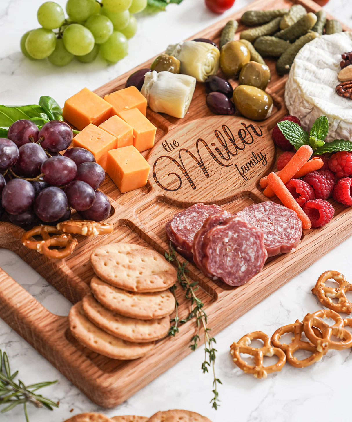 USA Made Personalized Charcuterie Board Engraved - Custom Charcuterie Board Personalized Cheese Board - Charcuterie Boards Personalized Large - Drapela Works