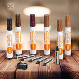 Katzco Furniture Repair Kit Wood Markers - Set of 34 - Markers and Wax Sticks with Sharpener - for Stains, Scratches, Floors, Tables, Desks, Katzco