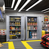 Greenvelly Metal Storage Cabinet, 72" Locking Tool Steel Garage Cabinet with Doors and Adjustable Shelves, Utility Metal Filing Cabinet with Lock for Greenvelly