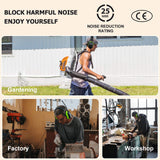 PROHEAR 033 Upgraded 5.3 Bluetooth Hearing Protection AM FM Radio Headphones, Noise Reduction Safety Earmuffs with Rechargeable 2000 mAH Battery, Ear PROHEAR