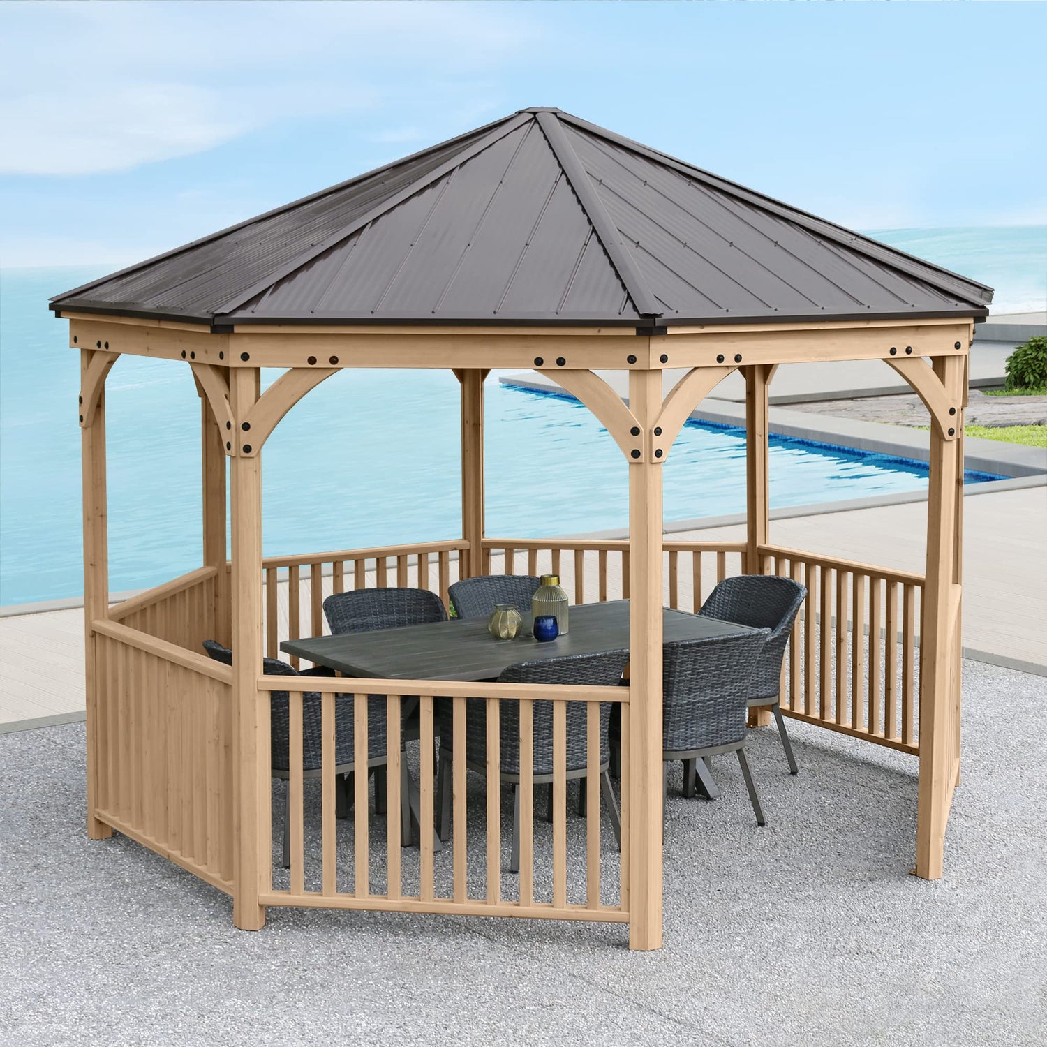 Yardistry Meridian 12' Octagon Gazebo Yardistry