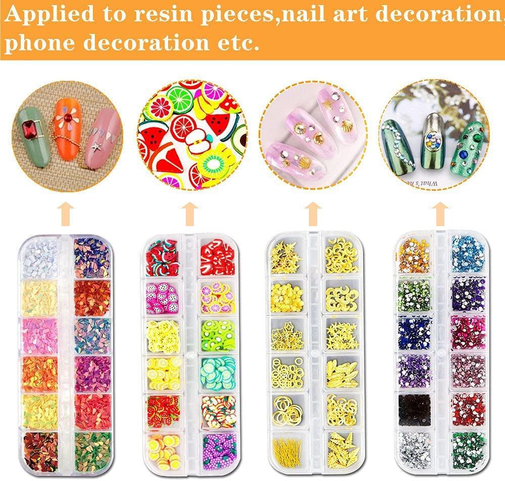 Cellluck Decoration Kit for Resin, Jewelry Making Supplies with Resin Glitters, Sequins, Fruit Slices and Dried Flowers for Resin Art, WoodArtSupply