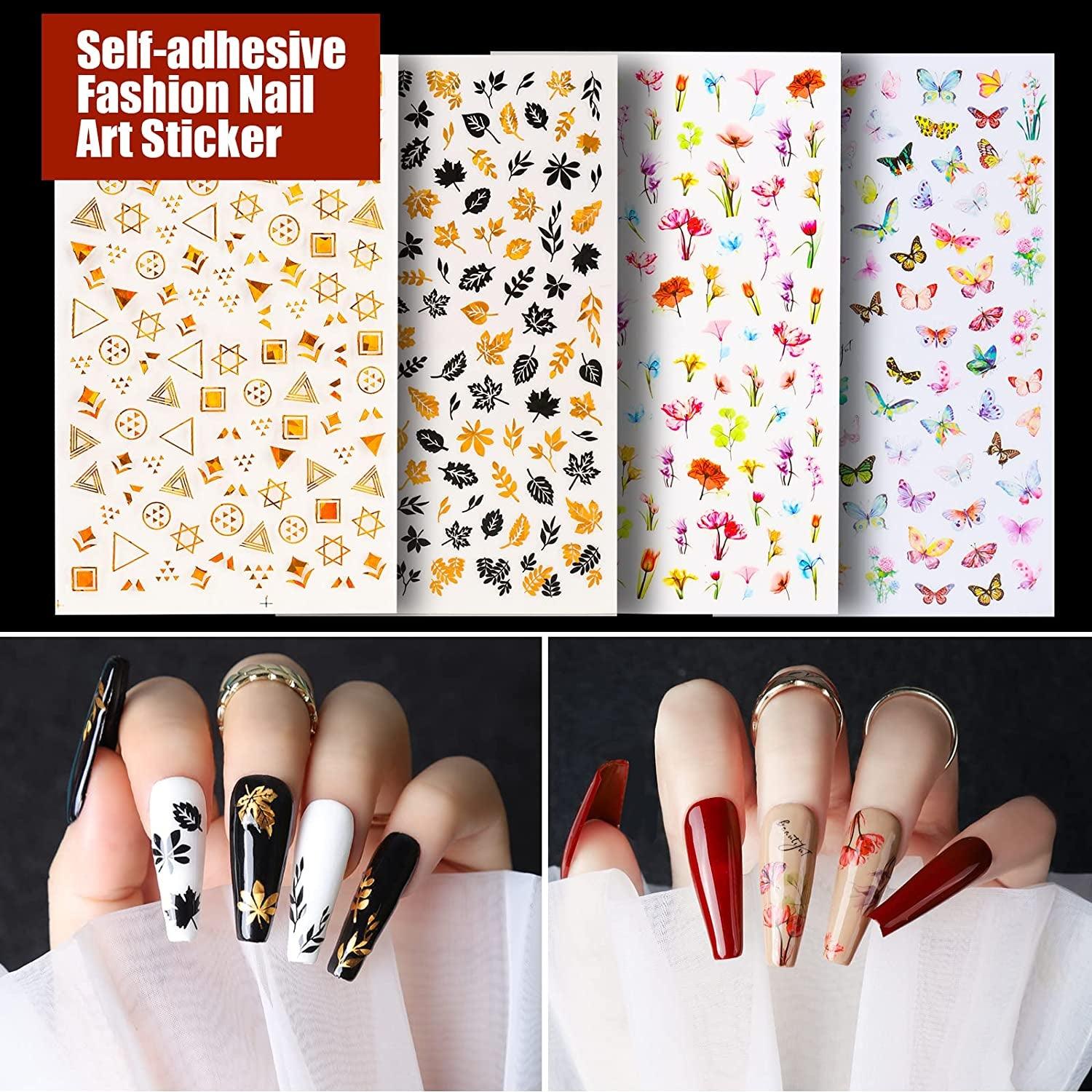Glitter & Sticker, Nail Art Brushes for Beginners Nail Dotting Tool - WoodArtSupply