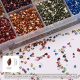 Crushed Glass Glitter, 24 Colors Irregular Crystal Chips Chunky Flakes Sequins Crushed Glass for Resin Geode Art Nail Arts Craft DIY Vase Filler WoodArtSupply