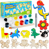 Wooden Magnets, Spring Arts & Crafts for Boys and Girls Ages 4+, Childrens Painting Craft Activities Kit WoodArtSupply