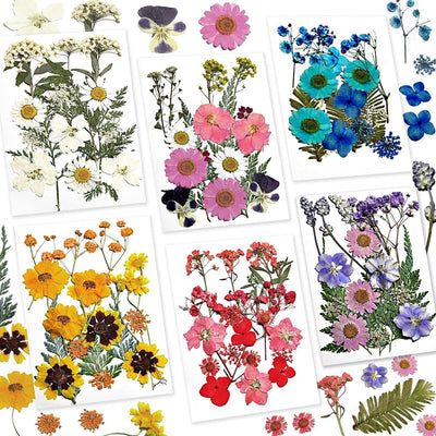 Dried Flowers for Resin, 103Pcs Natural Flowers and Leaves Compressed, Vacuum Packed DIY Pressed Flowers for Epoxy, Jewelry, Candles, Soap, Nail