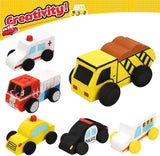 12 Pieces Unfinished Wooden Cars Wood DIY Car Toys Wood Crafts Painting Crafts Kit WoodArtSupply