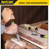 Hurricane 4 Piece Wood Chisel Set for Woodworking, CR-V Steel Beveled Edge Blade, Durable PVC High Impact Handle Wood Chisel WoodArtSupply