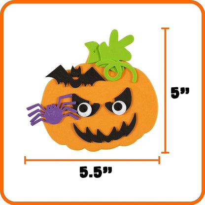 Create Your Own Halloween Pumpkins - Set of 4 - Halloween Crafts for Kids Ages 4-8 - DIY Party Favors, Ornaments, Magnets and Décor - WoodArtSupply