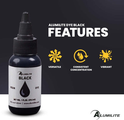 Dye Liquid Color Tint Black (1 Oz) Highly Concentrated Colorant or Pigments for Casting Resins, Epoxy Coating, and Urethane | Used in Coloring Clear, Translucent, Opaque Color Arts & Crafts - WoodArtSupply