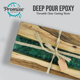 Promise Deep Pour Epoxy Resin - 3 Quart Kit for River Tables & Artistic Castings and DIY Projects | Crystal Clear 2:1 Ratio Usa-Made Resin | Low Odor WoodArtSupply