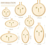 Mini Embroidery Hoop Wooden Mini Crossing Stitch Hoop Mini Ring Embroidery Circle for DIY Pendant Crafts, Round, Oval Vertical, Oval Horizontal (16 WoodArtSupply