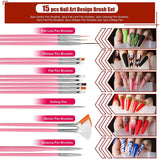 Glitter & Sticker, Nail Art Brushes for Beginners Nail Dotting Tool WoodArtSupply