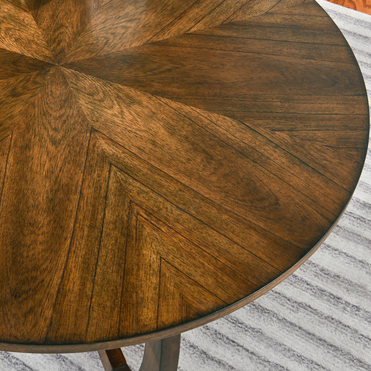 LEEMTORIG Round Coffee Table for Living Room Patio, 33.5" Mid-Century Modern Drum Round Wood Coffee Table with Cross Legs, Wood Grain Circle Coffee LEEMTORIG